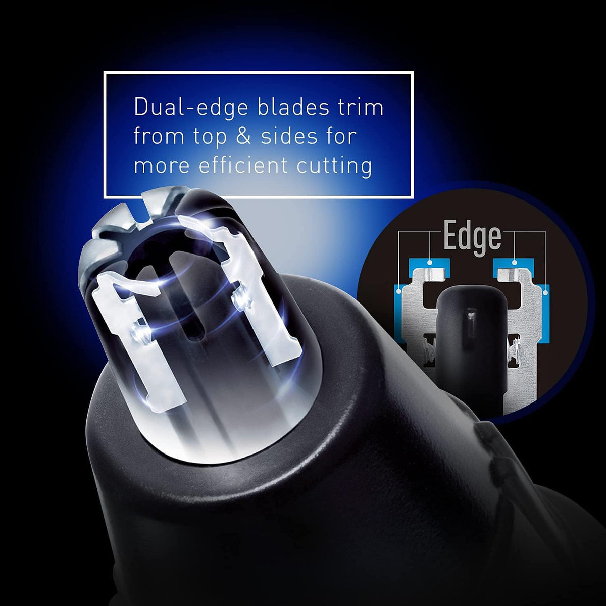 Men's Nose & Ear Hair Trimmer with Vacuum Cleaning System N42367