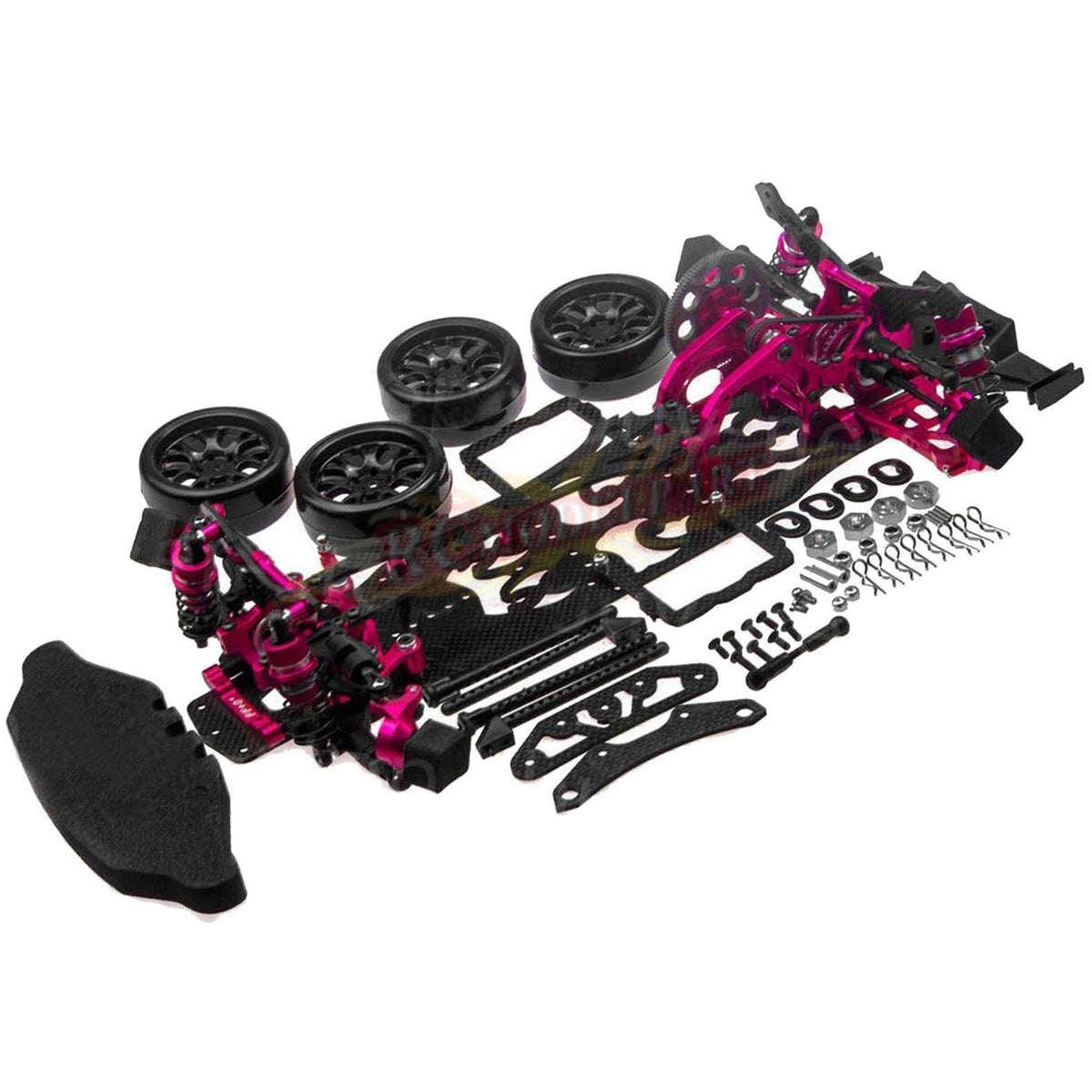 1/10 Alloy Carbon RWD Drift Car Frame Body Kit F618390