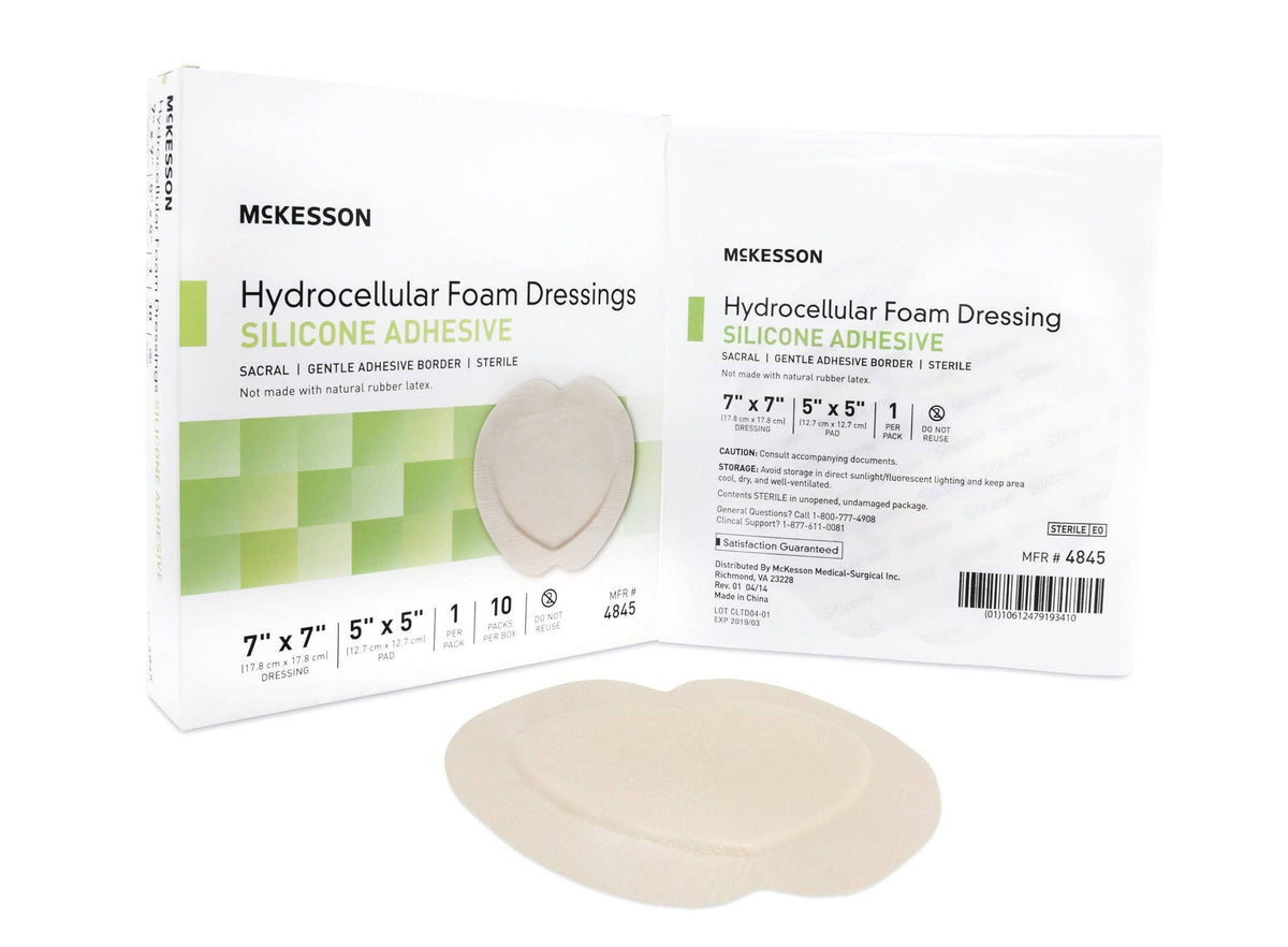 Silicone Foam Dressing 7" x 7" Sacral 10 Each T1440