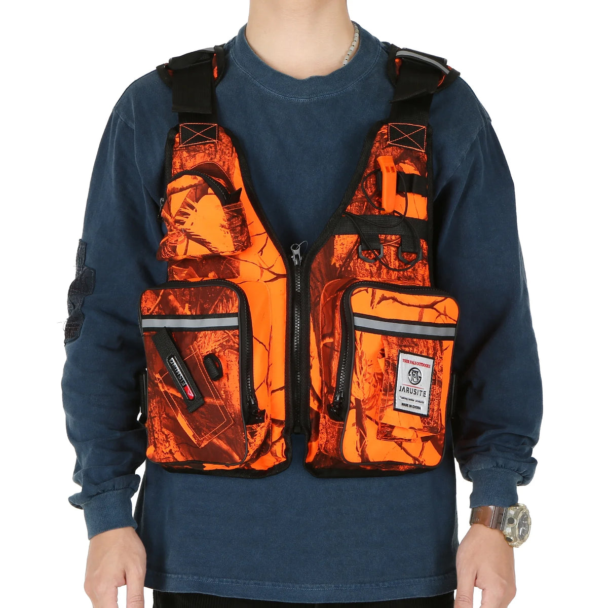 Fly Fishing Jacket Vest with Water Bottle Holder C736410