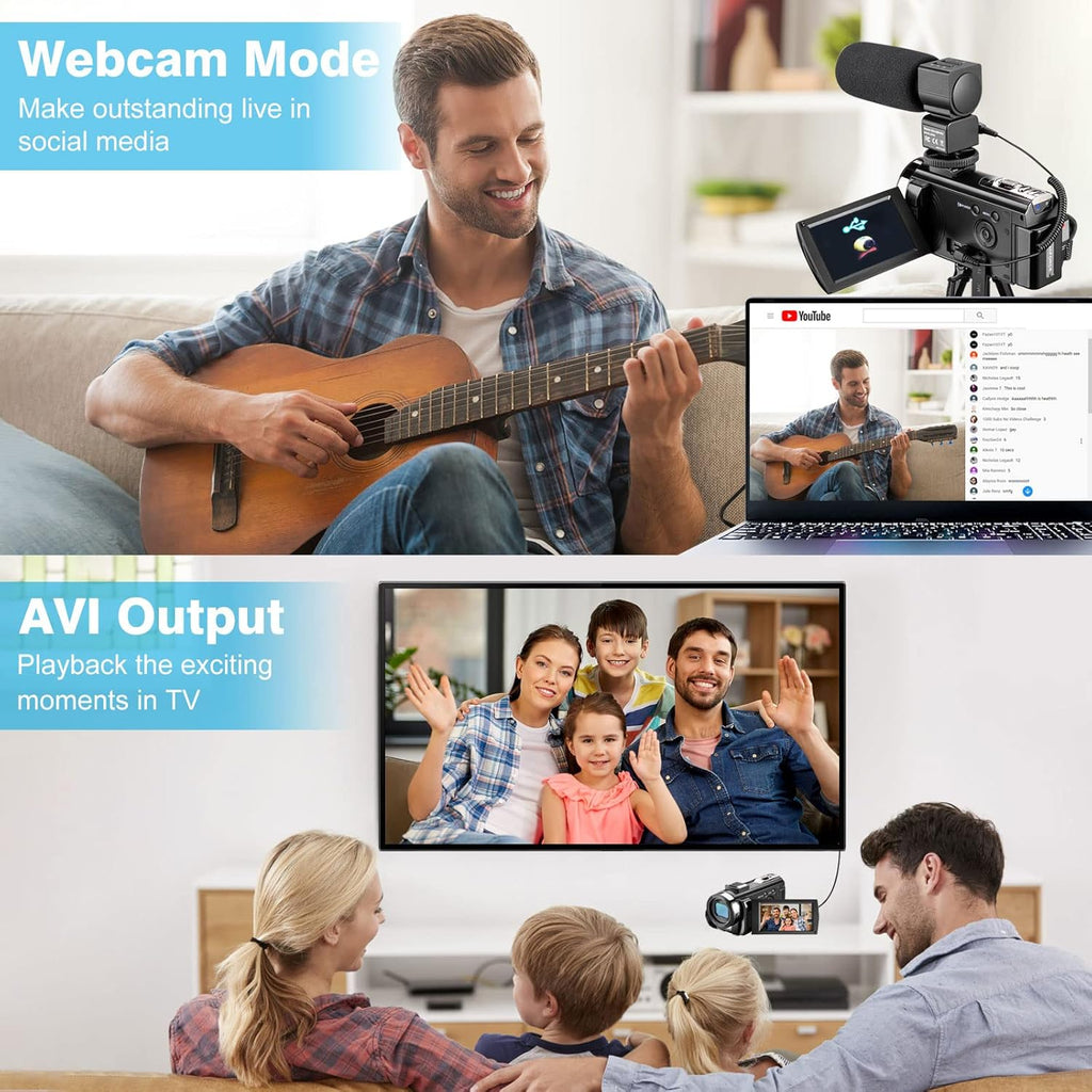Full HD 1080P 24MP 30FPS 16X Zoom Digital Camera with 3.0 Inch 270° Rotation IPS Screen, Fill Light, Microphone, 2.4G Remote, 2 Batteries N5453