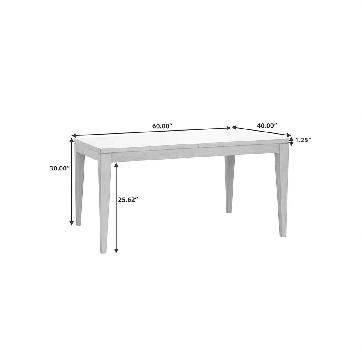 Contemporary Wood Dining Table in Dove Gray P213