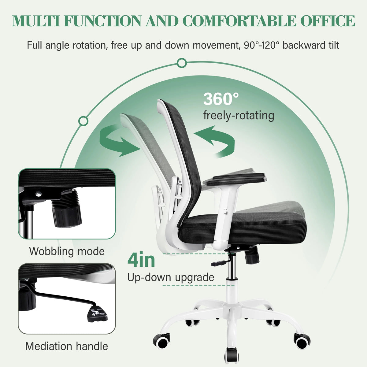 White Ergonomic Mesh Office Chair L336