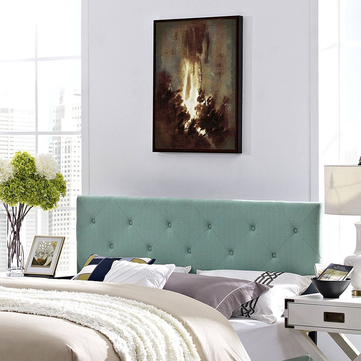Gray Fabric Headboard, Full N308413