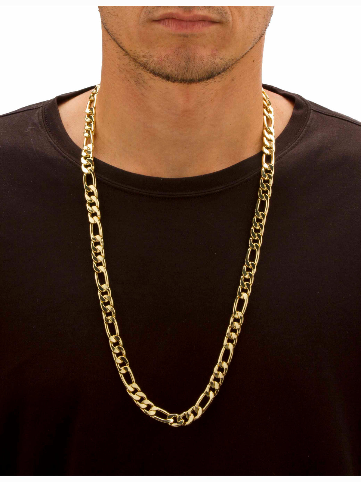 Figaro-Link Necklace in Yellow Goldtone 24" or 30" (9mm) N466