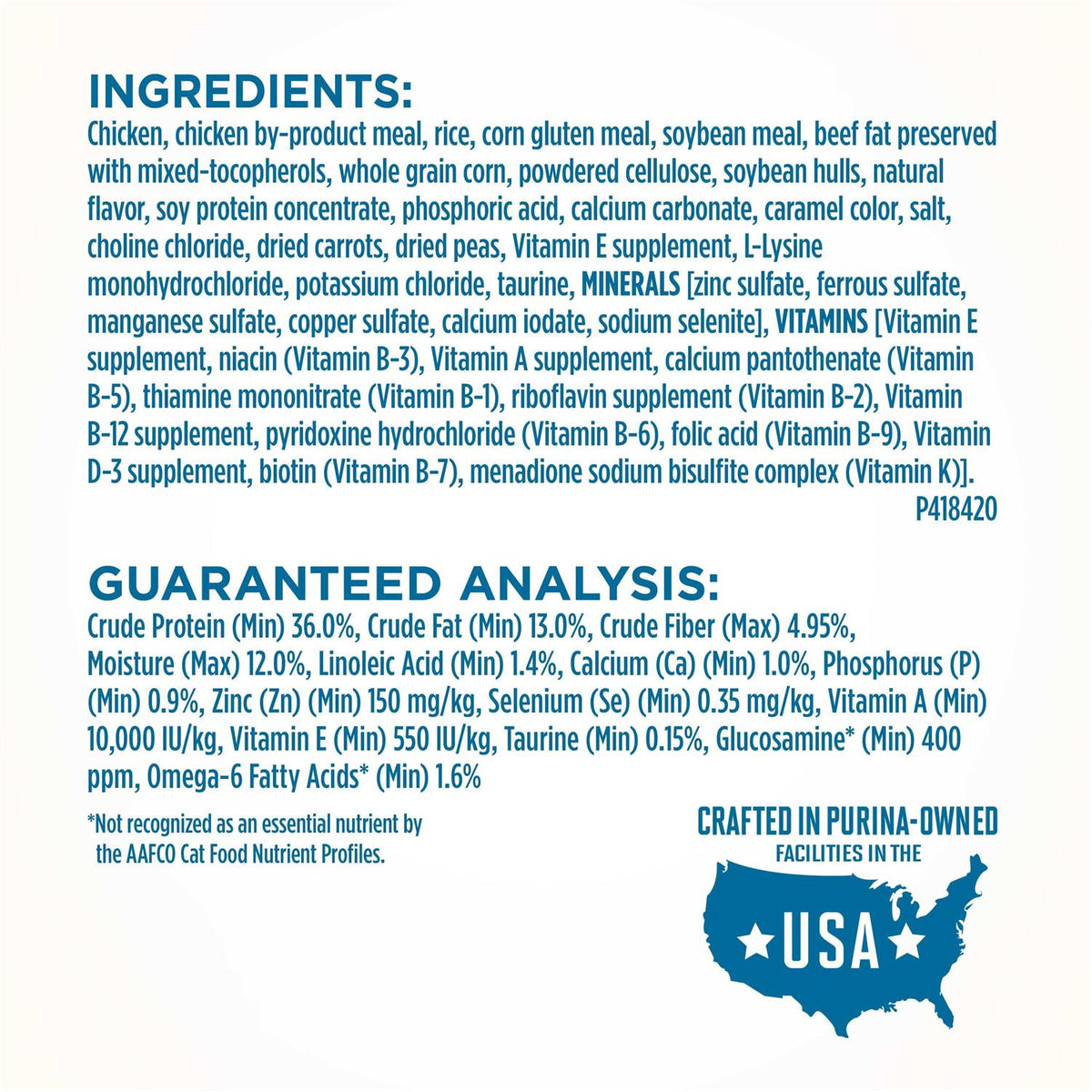 High Protein Natural Senior Dry Cat Food O2811
