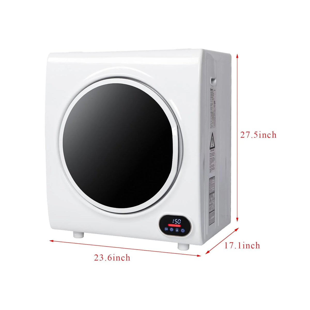 White 2.6 cu.ft Portable Electric Laundry Dryer K8755
