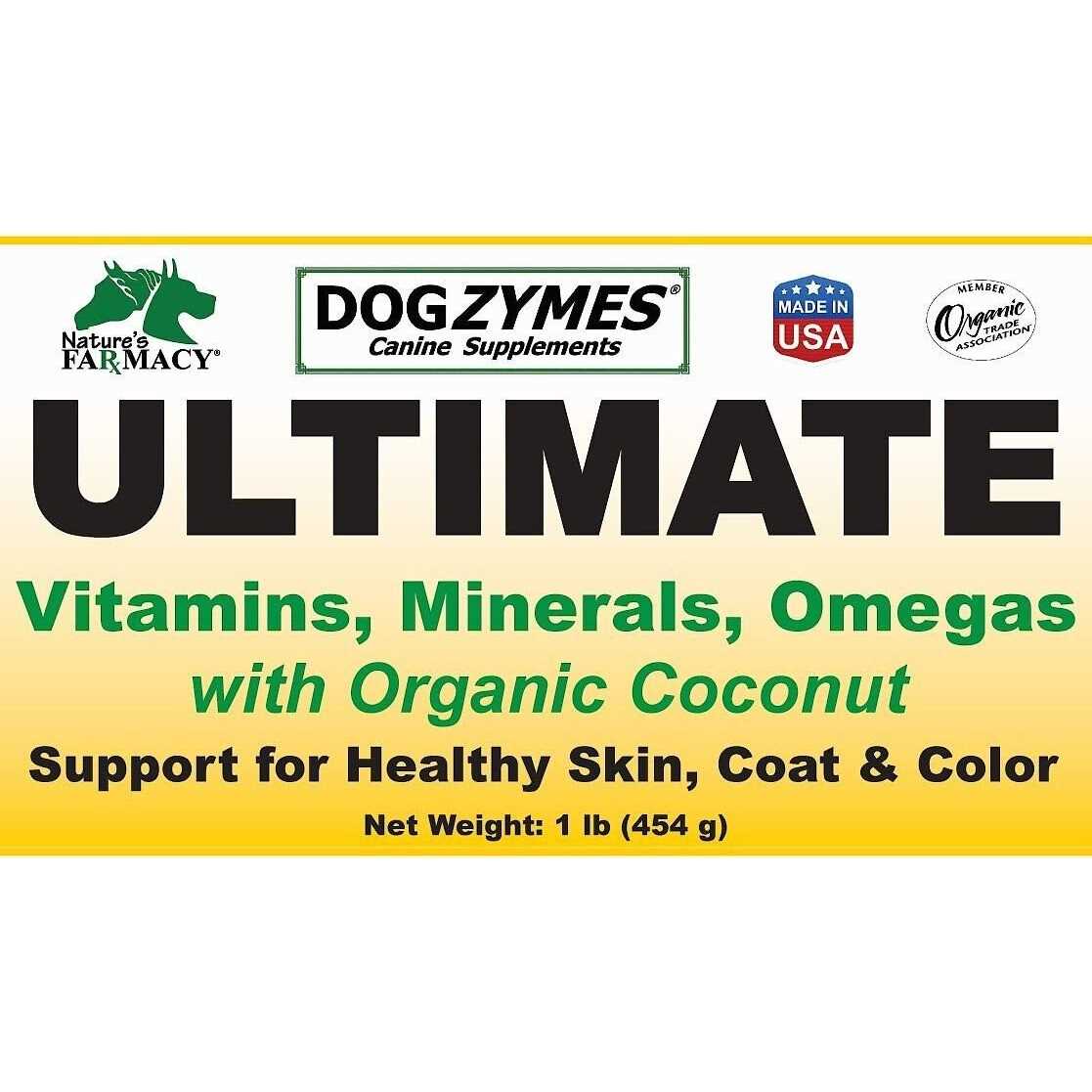 Dogzymes Ultimate for Best Skin/Coat with Organic Coconut N9999