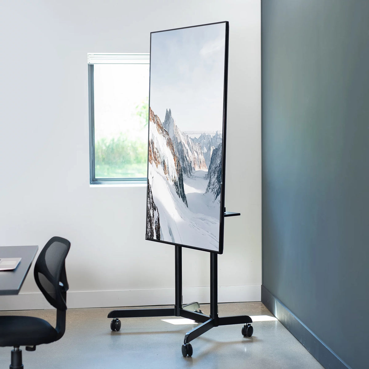 Black Mobile TV Cart for 32" to 88" Flat Screens V373