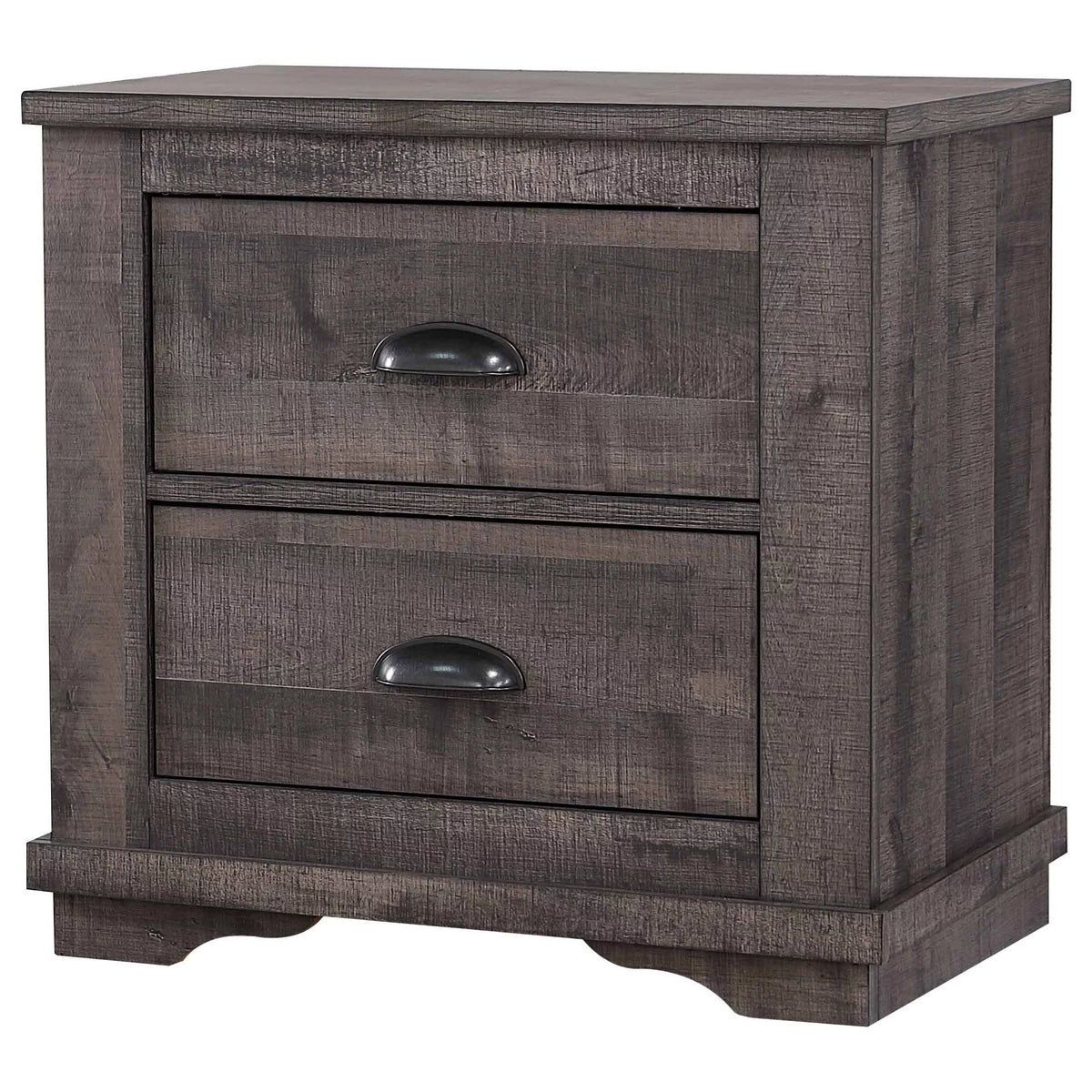 Gray King Size Bed Dresser Mirror Nightstand Set X363144