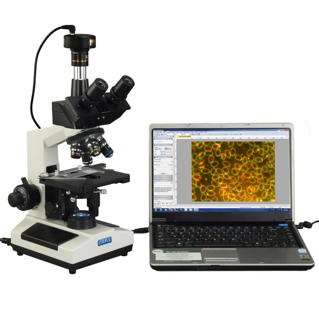 40X-2000X Trinocular Compound LED Microscope with 3MP USB Digital Camera M451
