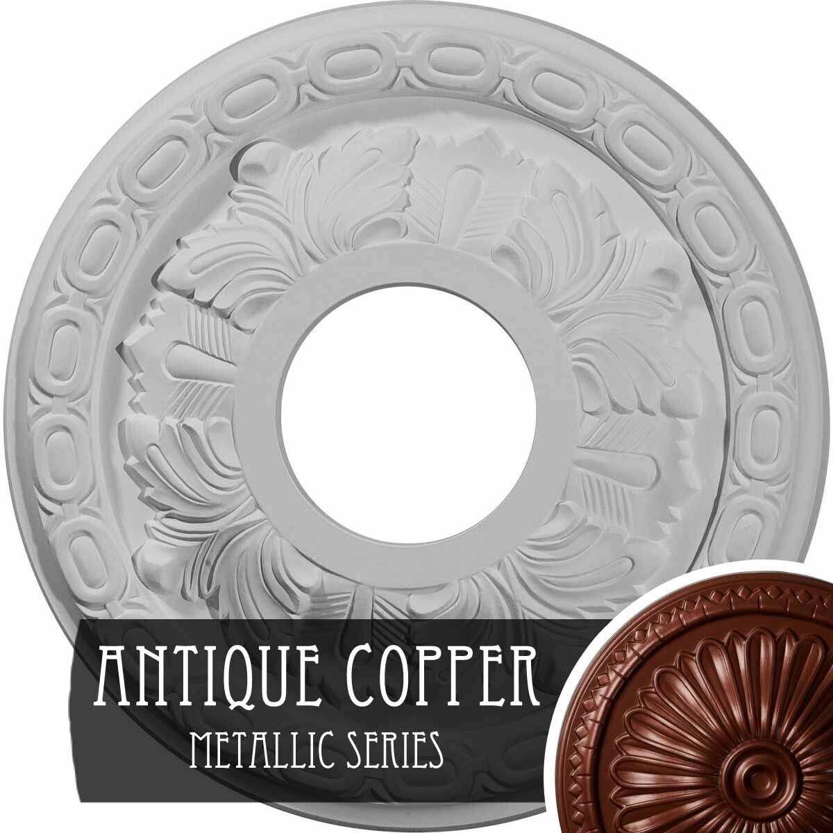 Antique Copper Leaf Ceiling Medallion H2841