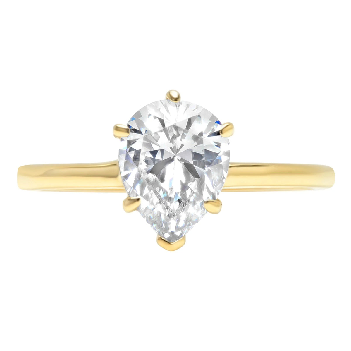 18K Yellow Gold Solitaire Engagement Ring L7058