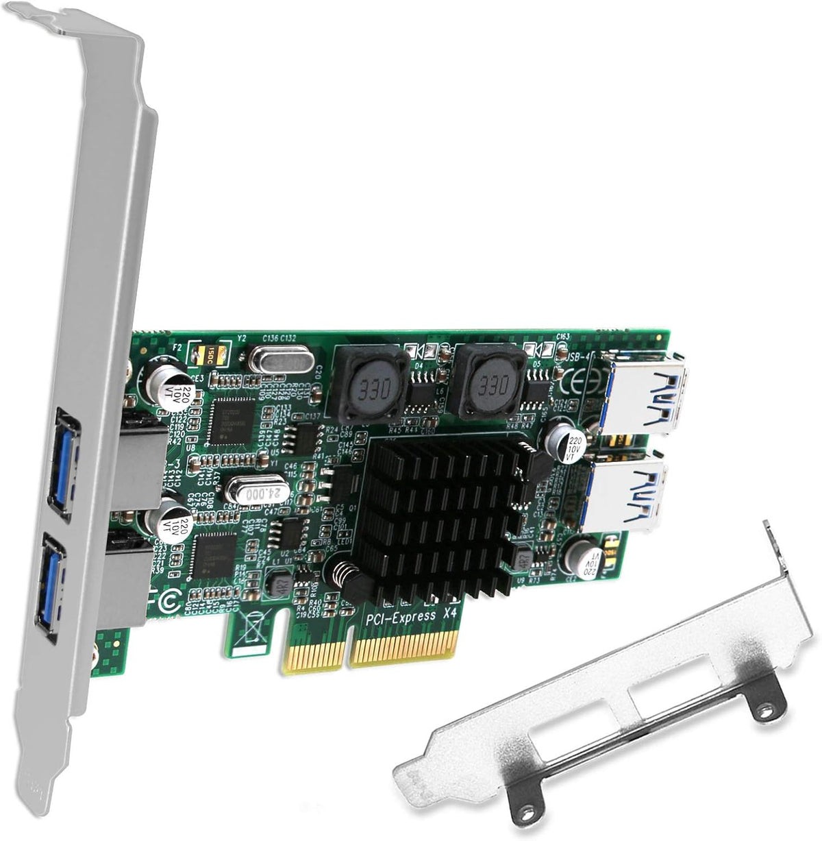 4 Port PCIe USB 3.0 Card Adapter, Pack of 2 P5745
