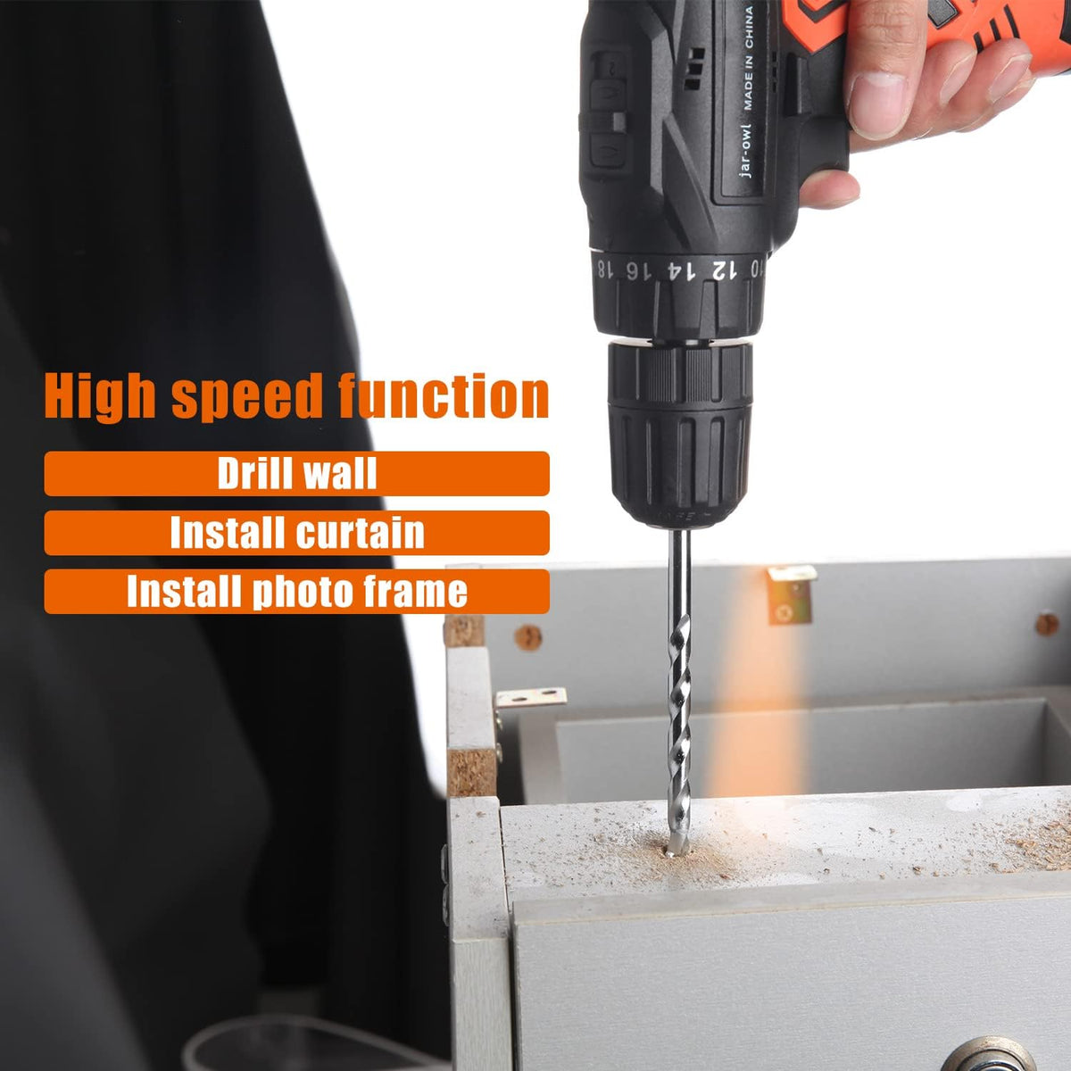 16.8V Cordless Drill Combo Kit with 48 Accessories Tool Set L318946