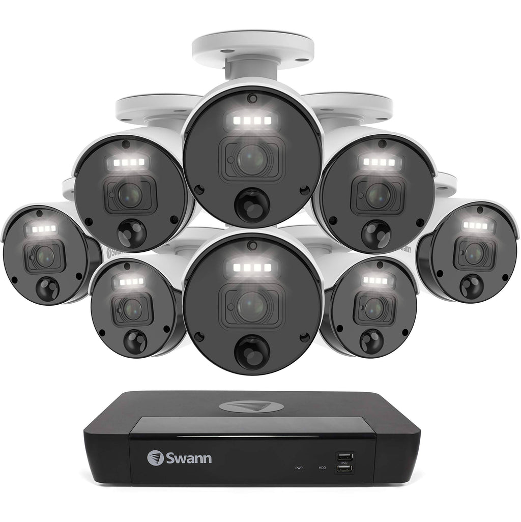 8 Camera 8 Channels PoE NVR Wired Security Camera System D751