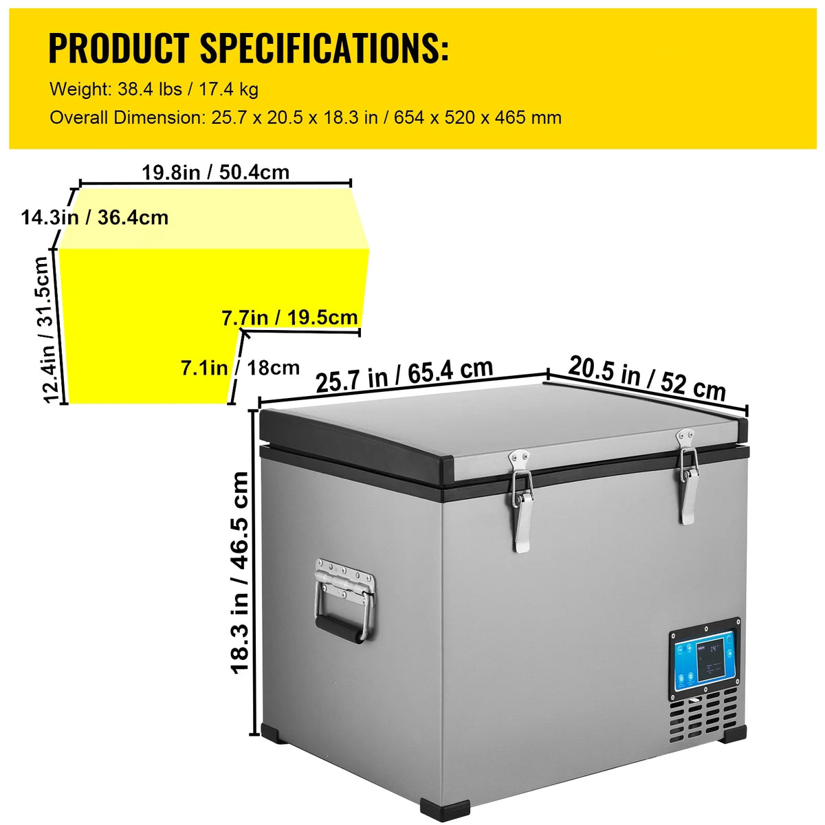 12volt Portable Car Refrigerator 48Qt U5864