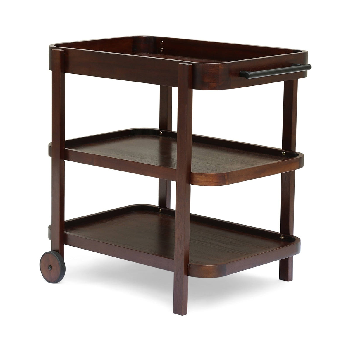 Brown and Mahogany Bar Cart P472
