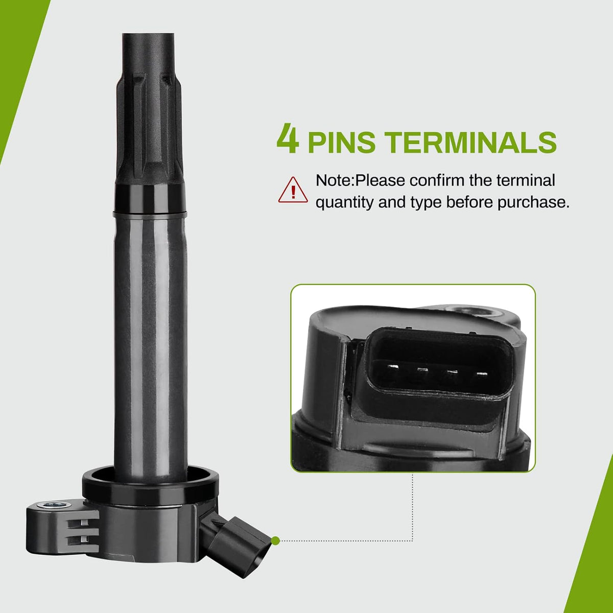 Ignition Coil 6-Pack Compatible with Toyota Avalon Camry Highlander RAV4 Sienna Venza, ES350 IS350 RX350 RX450h, Lotus Evora V6 3.5L Pack of 2 E964