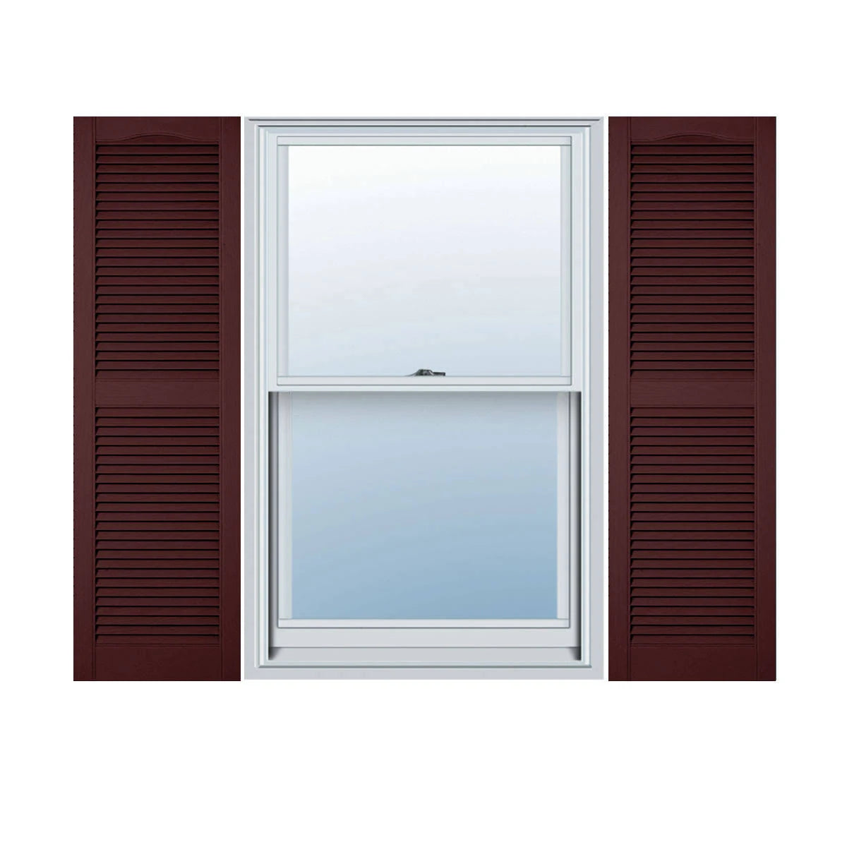 Bordeaux Vinyl Open Louver Shutters with Shutter-Loks (Per Pair) V252