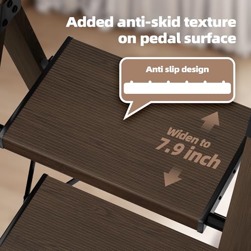 3 Step Foldable Aluminum Step Ladder with Handgrip D507875