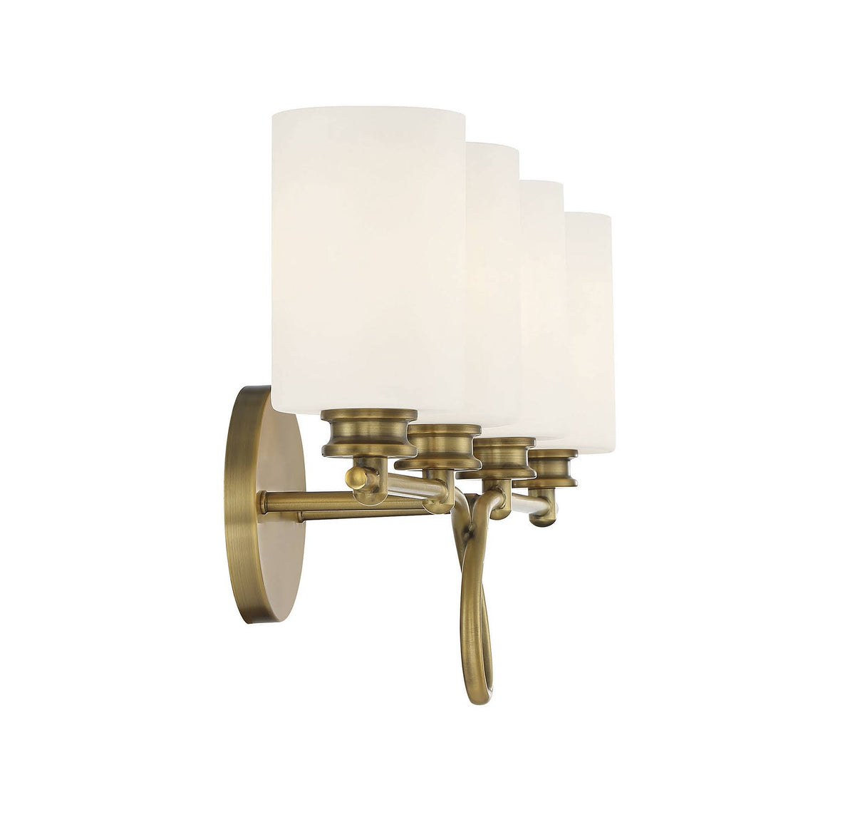 4 Light Warm Brass Bath Bar L444