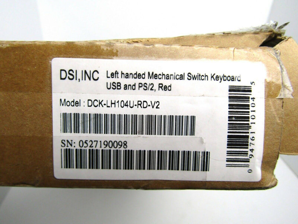 Left Handed Wired Mechanical Keyboard with Cherry Red Switches F589844