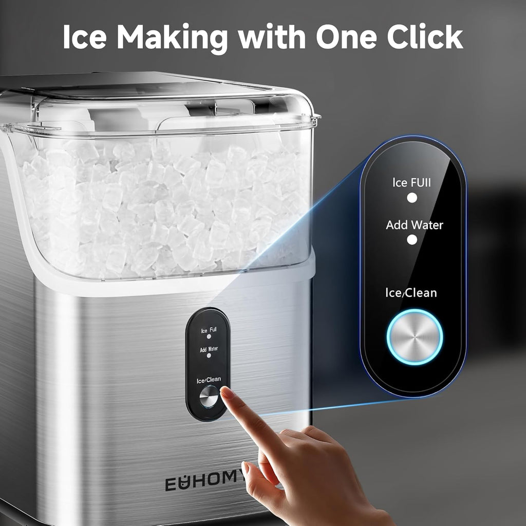 Nugget Ice Maker Machine with 34lbs/24H Self-Cleaning Stainless Steels O428