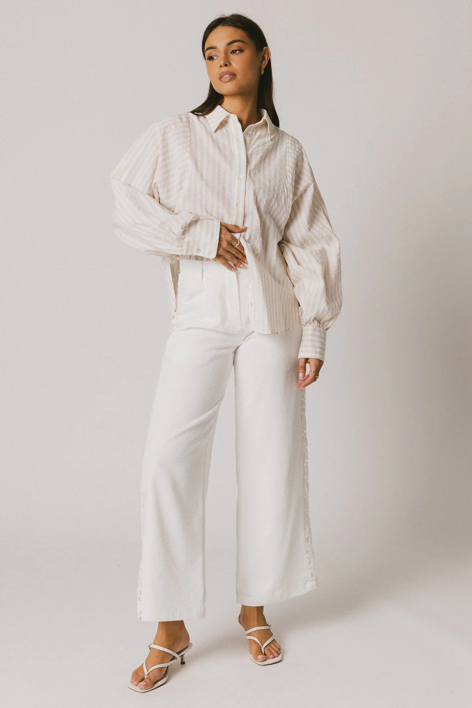 White Crochet Pants E501761