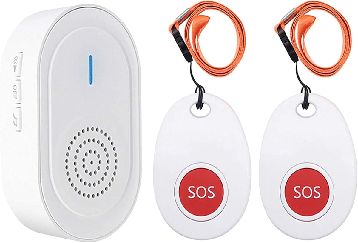 Caregiver Call Button with 2 Call Button and Rechargeable Receiver M86521