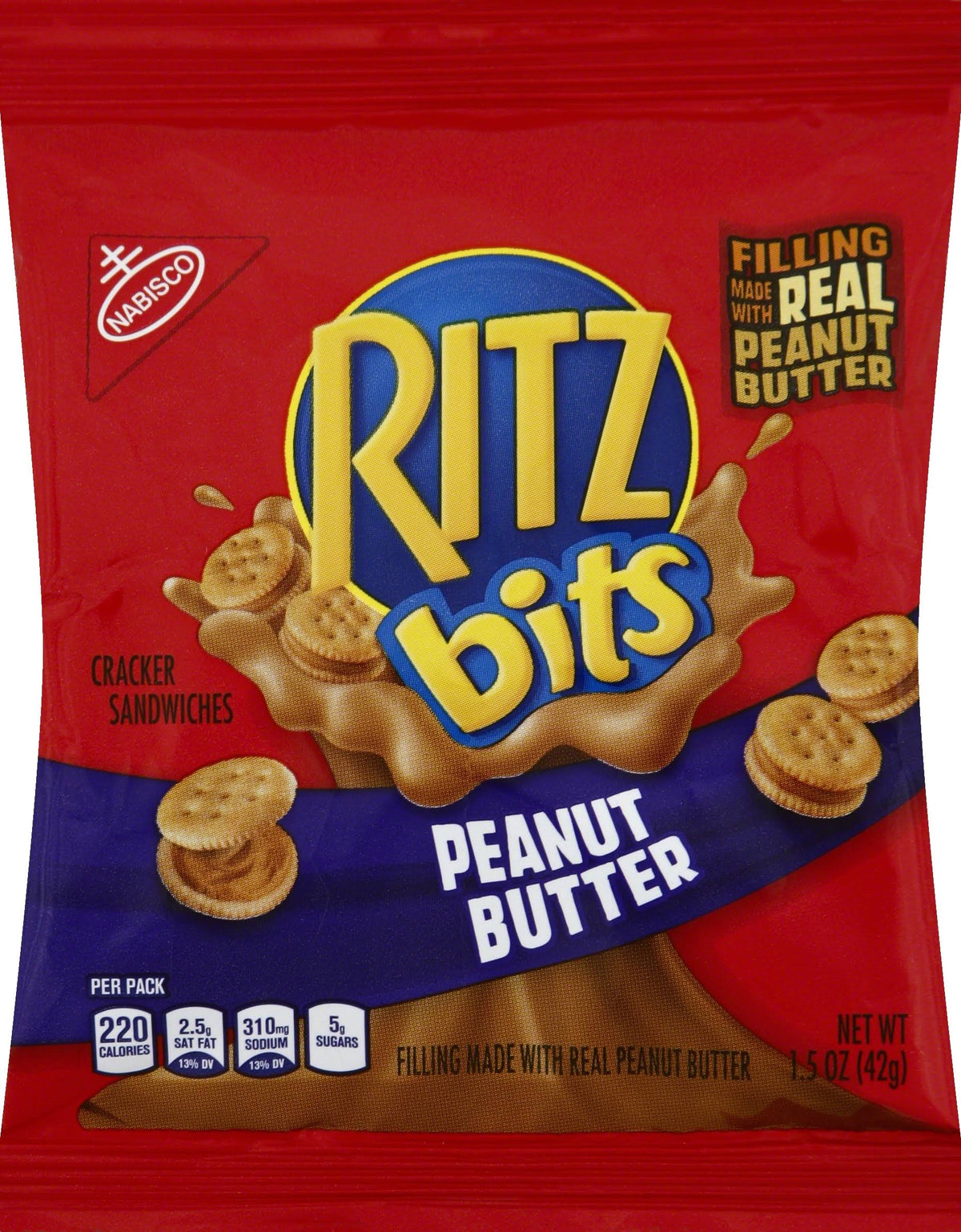 Peanut Butter Sandwich Cookies, 60 packs, 1.5 oz each K397041
