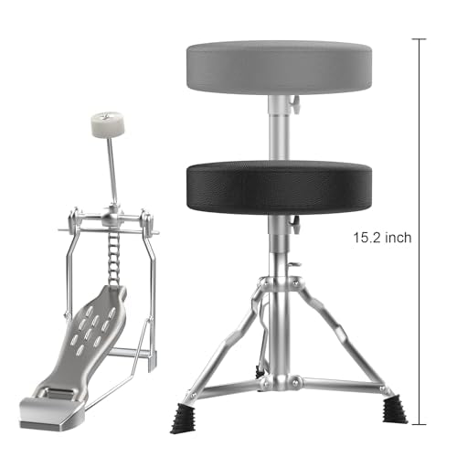 3-Piece Beginner Drum Set with Throne Stool X59750
