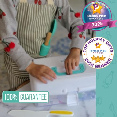 Kids Real Cooking and Baking Set with Knives, Apron, Cookbook, Timer, Storage Case & Tools U8161