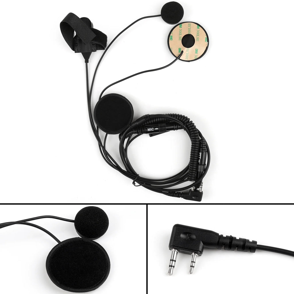Tactical Motorcycle Helmet Headset PTT for Two Way Radio E571