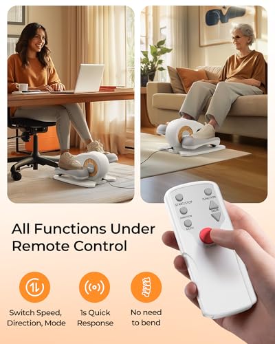 Under Desk Elliptical Electric Leg Exerciser with Remote Control T322