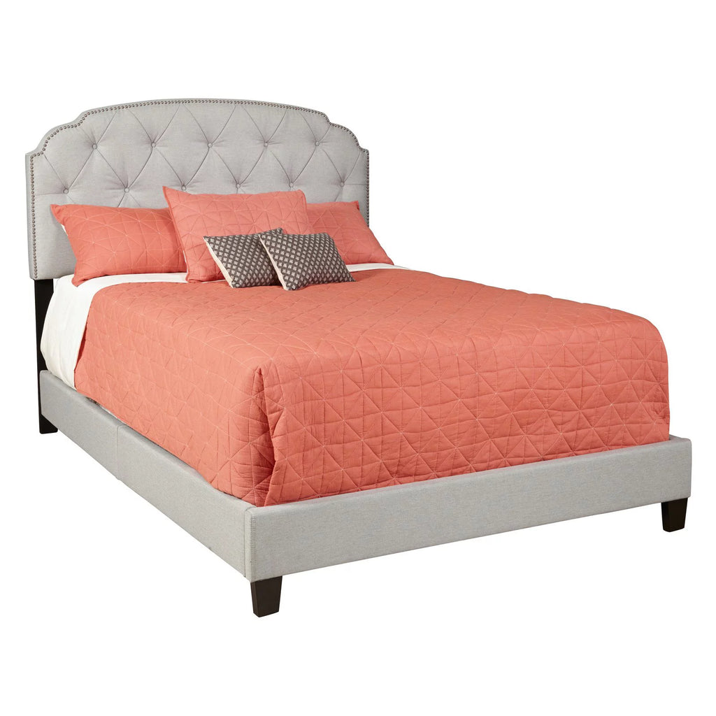 King All-In-One Shaped Corners Upholstered Bed E810
