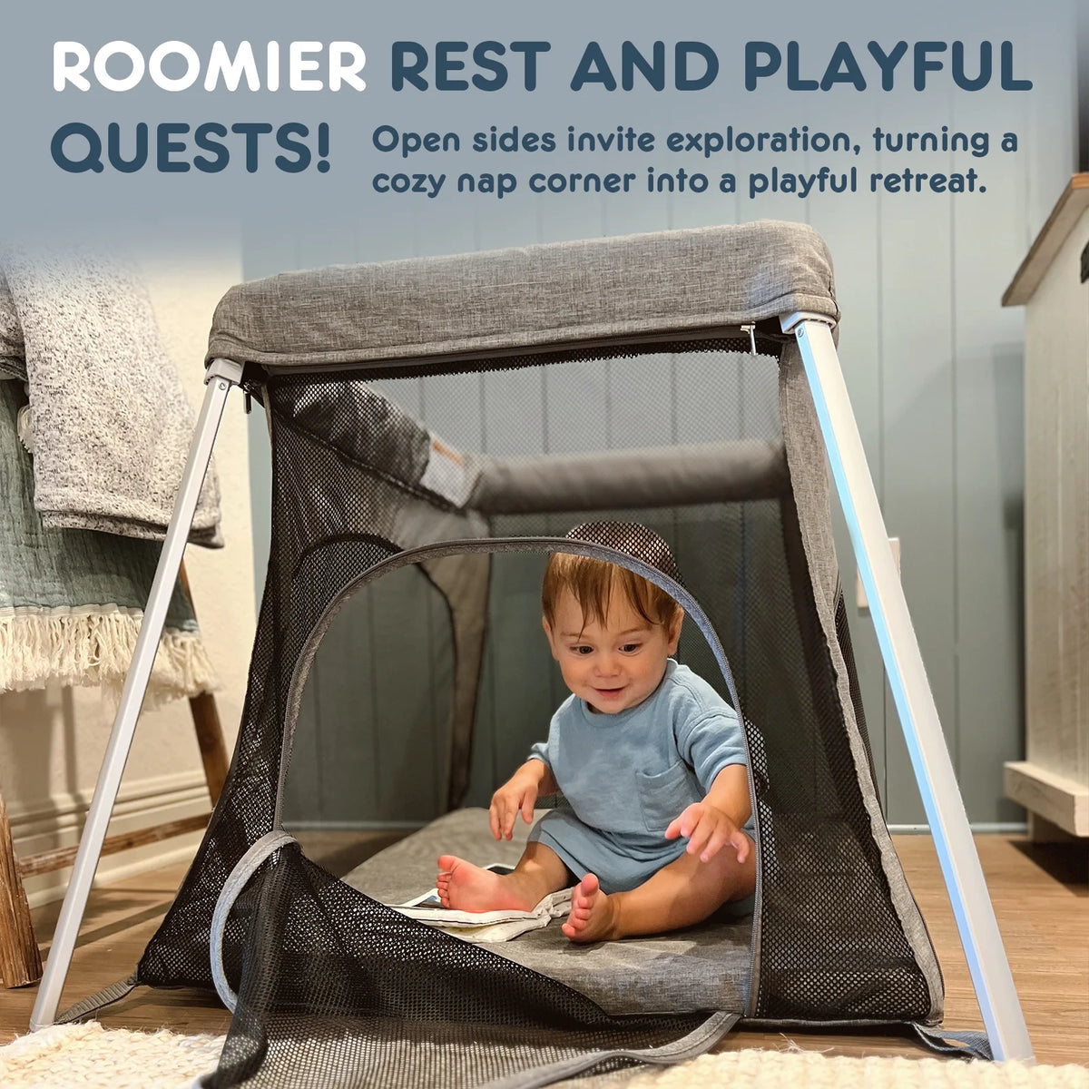 Portable Foldable Travel Crib with Mattress L35108