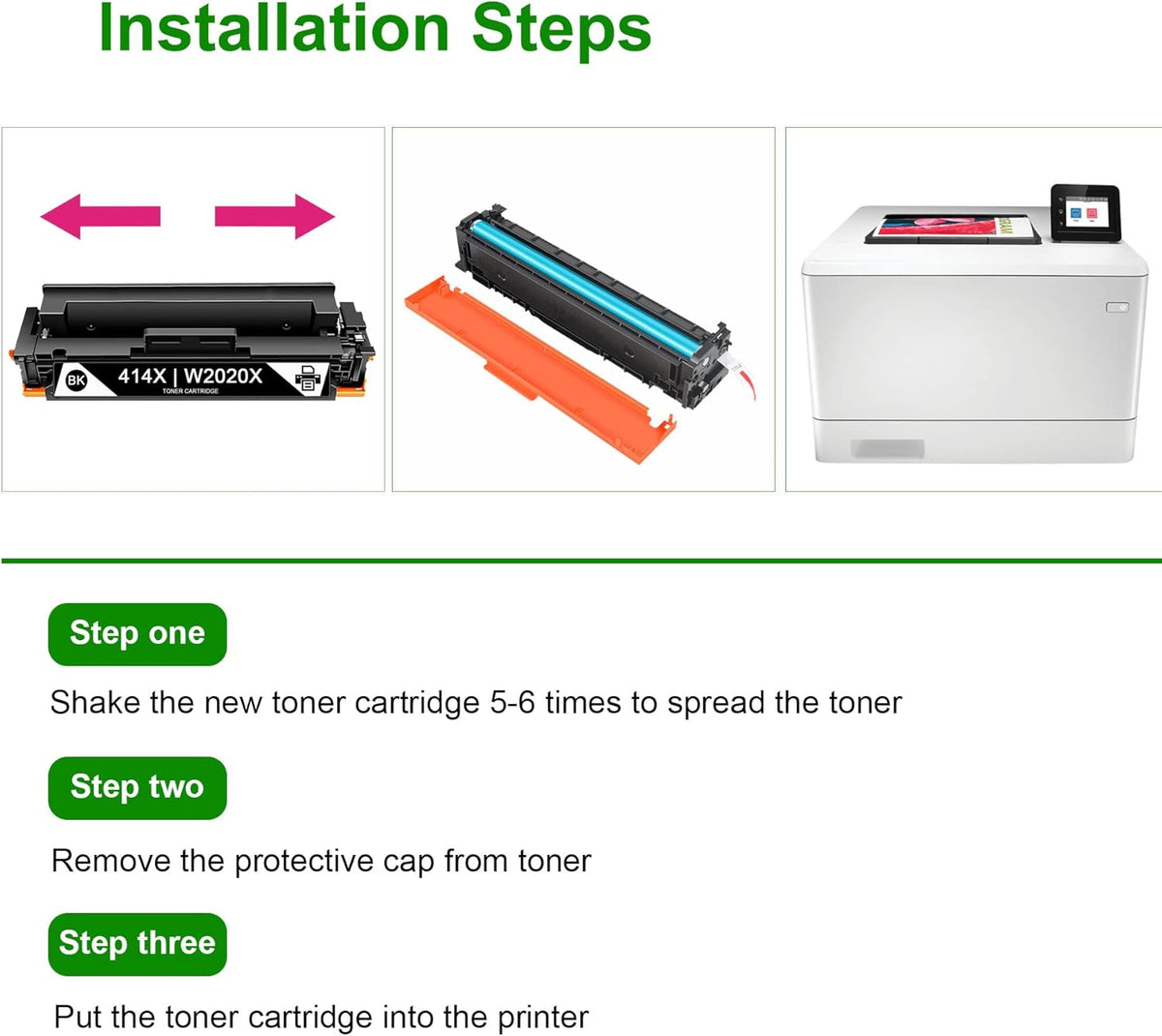 2-Pack Black High Yield 414X Toner Cartridge for HP Color Pro Printers T9377