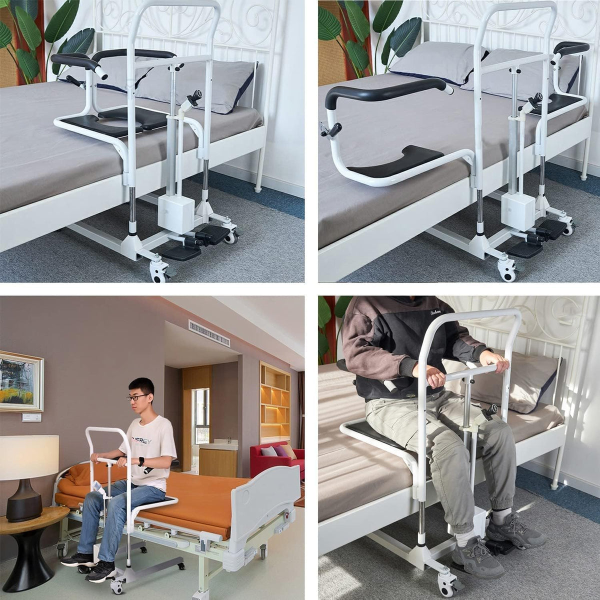 Electric Patient Lift Transfer Chair with 180° Split Seat and Bedpan B6759
