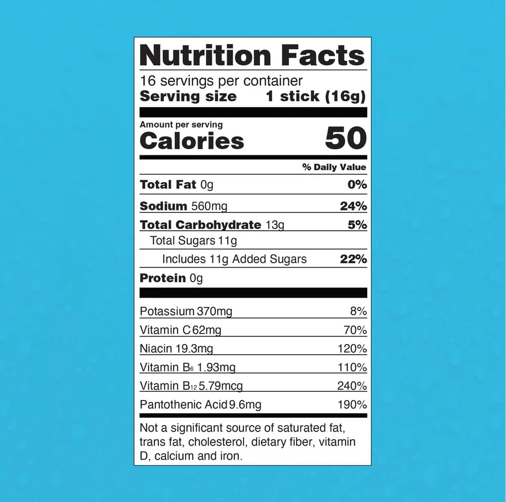 Hydration Powder Packets, Electrolyte Drink Mix, Non-GMO, 16 Servings W748915