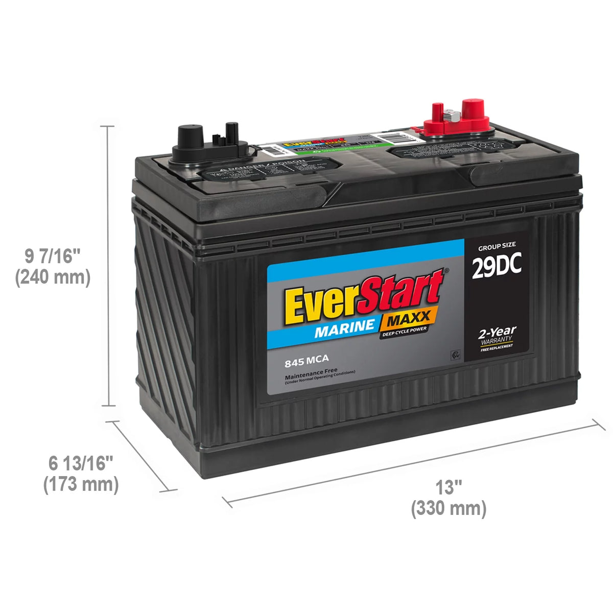 Marine Battery Group Size 29DC 12 Volt 845 CCA N64380