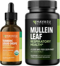 Organic Turmeric Liquid + Mullein Leaf Capsules Bundle H304571