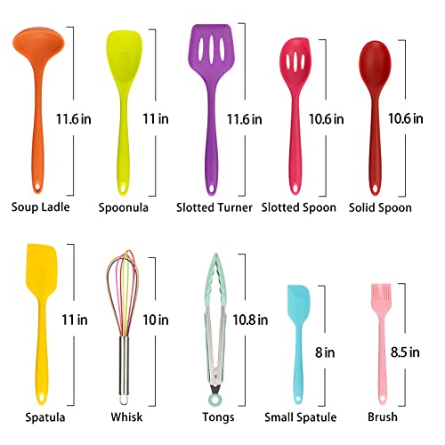 10Pcs Silicone Kitchen Utensil Set U625734