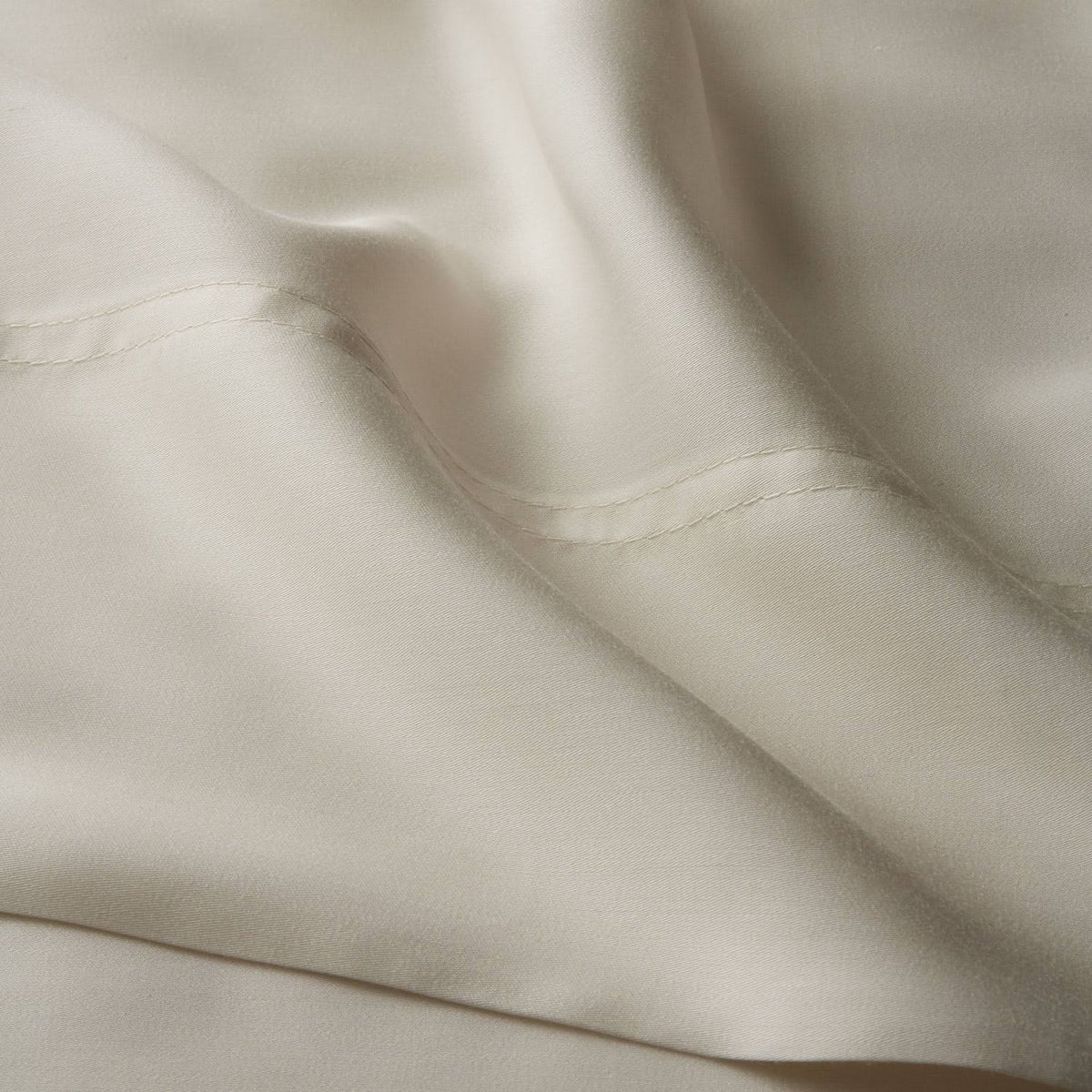 Beige King Tencel Lyocell Sateen Flat Sheet U77699