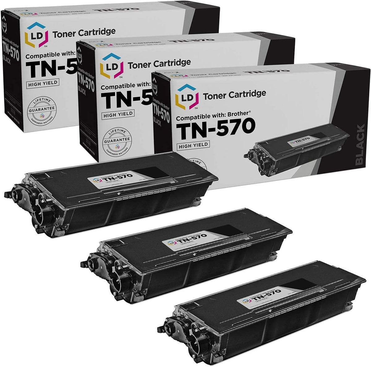 Black High Yield Toner Cartridge 3-Pack U875712