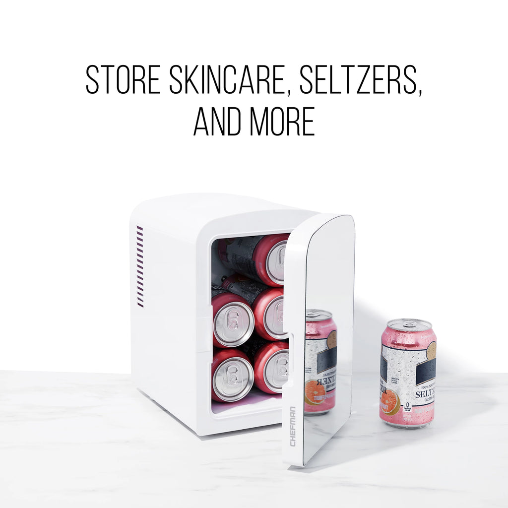 Pink Portable 4L Mini Fridge with Heating and Cooling D16020