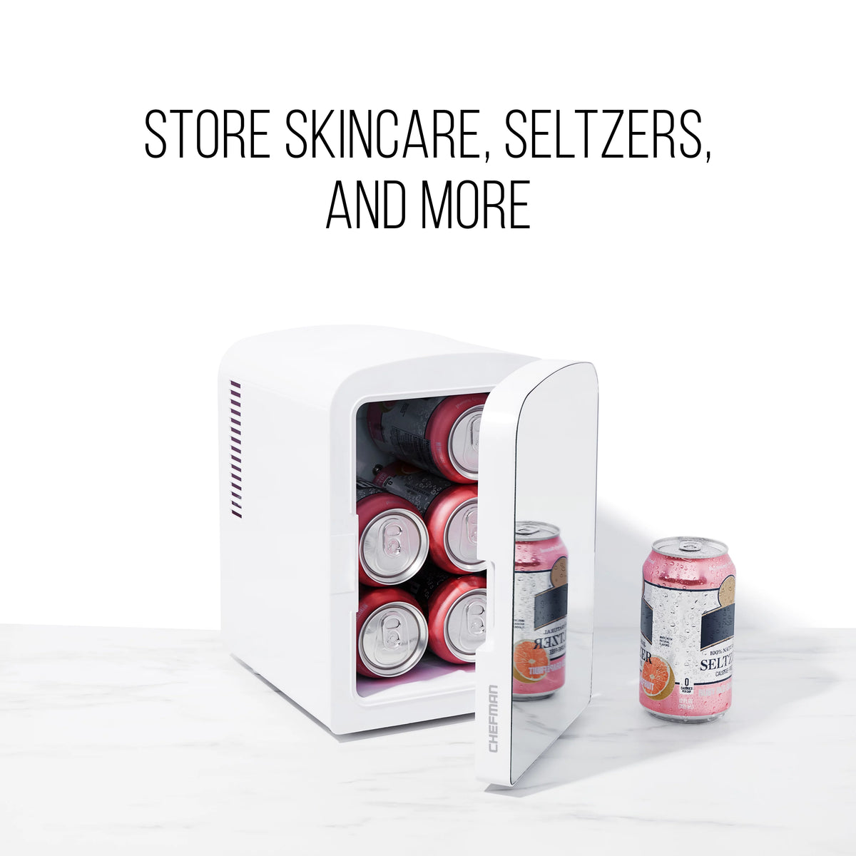 Pink Portable 4L Mini Fridge with Heating and Cooling D16020