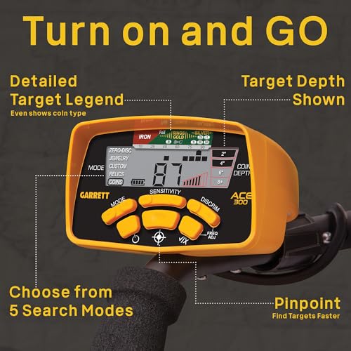 Metal Detector with Waterproof Coil and Headphone J8368