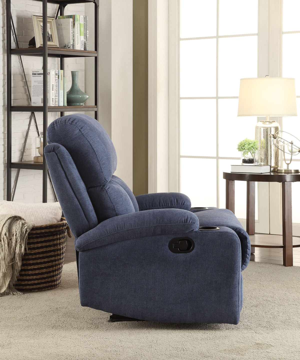 Blue Velvet Recliner O756