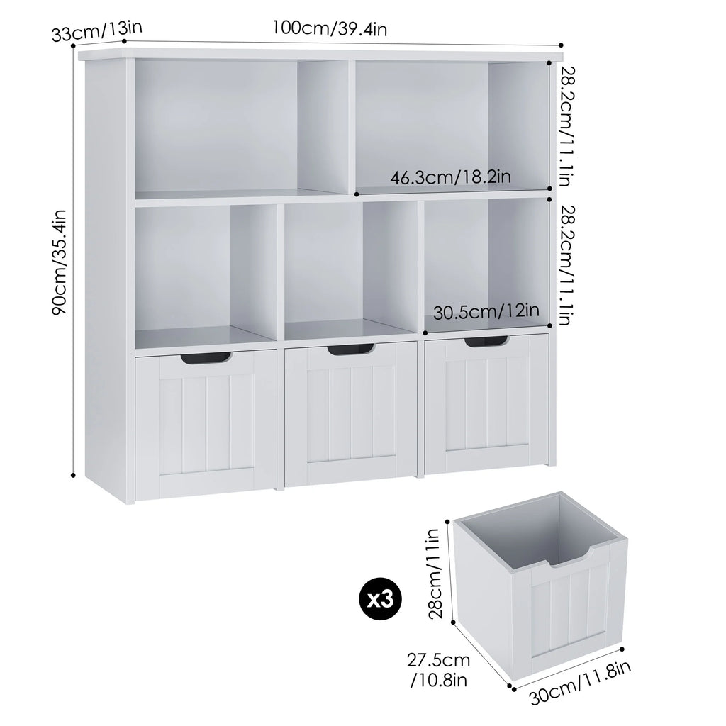 5 Cube Organizer with Drawers A381610